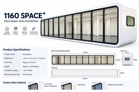 Space+ 1160 OPOD | Modular Outdoor Pod for Work, Living & Commercial Use