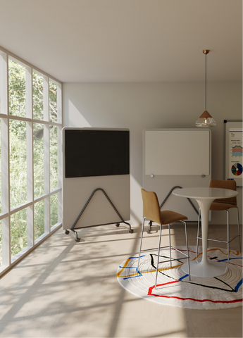 Acoustic board on wheels Acoustic Dividers Modular Office Floor Partitions