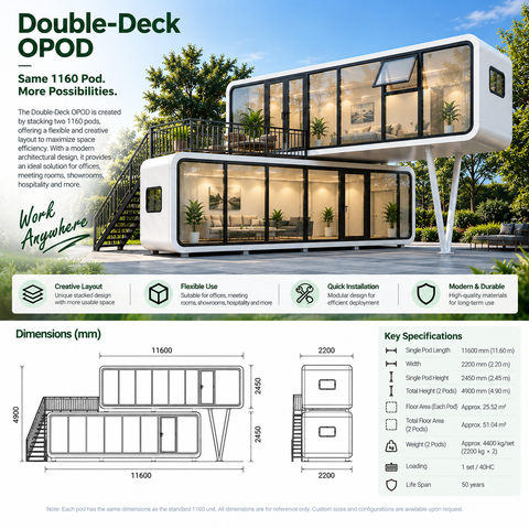 Double-Deck OPOD 1160 | Two-Story Modular Outdoor Pod