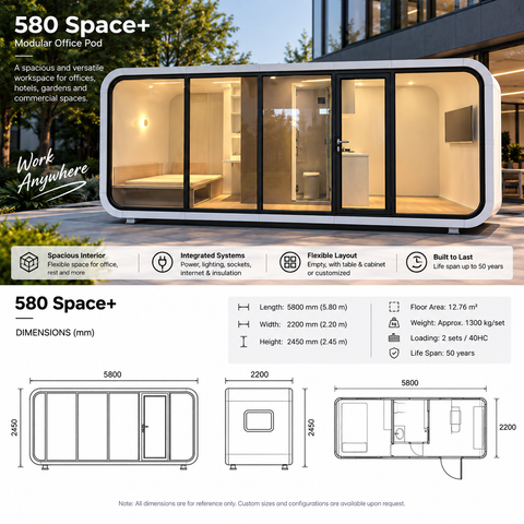 Space+ 580 OPOD | Modular Outdoor Pod for Work, Living & Commercial Use