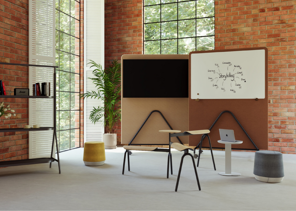 Acoustic board on wheels Acoustic Dividers Modular Office Floor Partitions