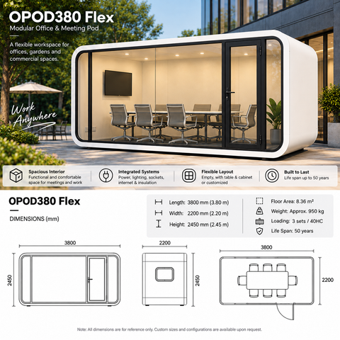 OPOD380 Flex Modular Office Pod | Prefab Meeting & Work Space