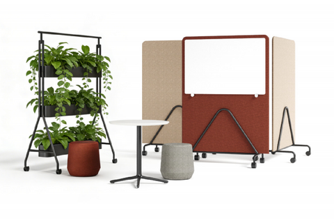 Acoustic board on wheels Acoustic Dividers Modular Office Floor Partitions