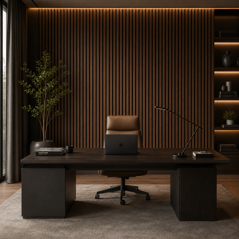 Acoustic High-density MDF and PET Slat Wall Panels Design