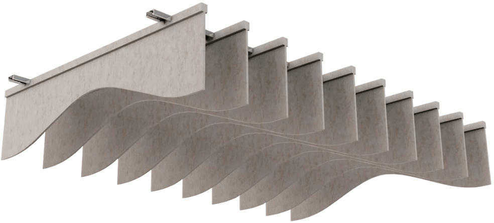 Flame retardant PET acoustic panel