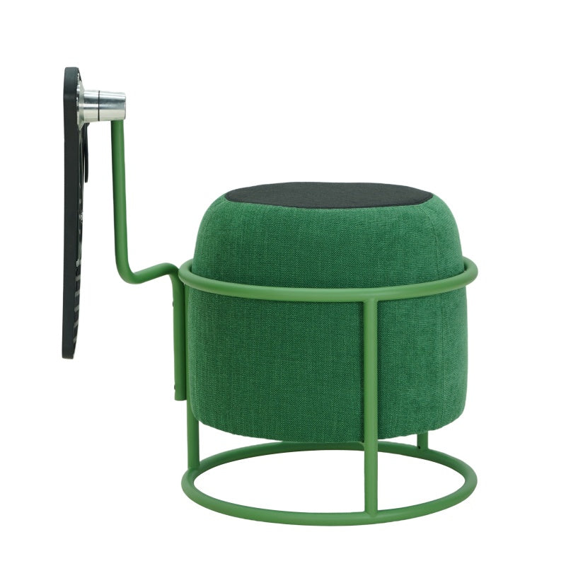 Foldable and Stackable Padded Chair with Swivel Tabletop for Office