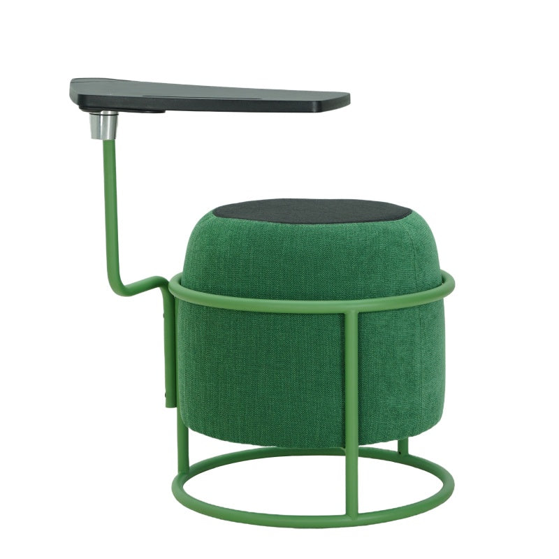 Foldable and Stackable Padded Chair with Swivel Tabletop for Office
