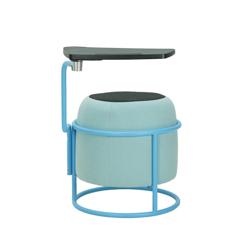 Foldable and Stackable Padded Chair with Swivel Tabletop for Office