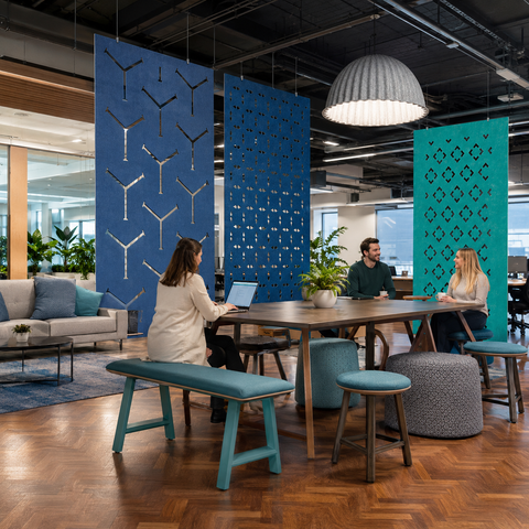 Hanging Acoustical Office Partition
