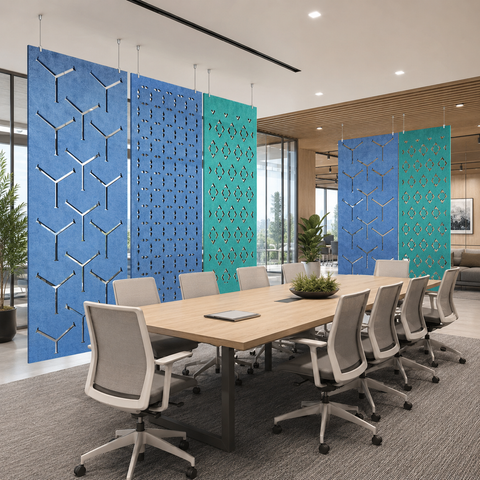 Hanging Acoustical Office Partition