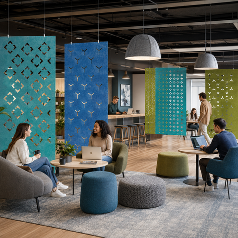 Hanging Acoustical Office Partition