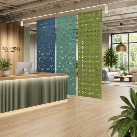 Hanging Acoustical Office Partition