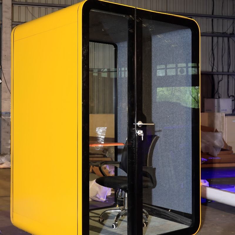 TFT Office Phone Booth, Pro Type 1 Person Bigger Size Zoom Meeting Booth With Standing Desk