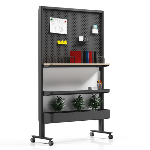 Mobile Bookshelf Magic Wall on wheels Acoustic Dividers Modular Office Floor Partitions