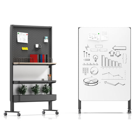 Mobile Bookshelf Magic Wall on wheels Acoustic Dividers Modular Office Floor Partitions