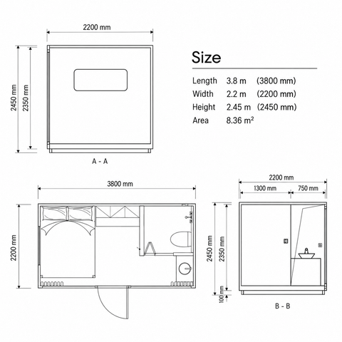 OPOD380 Flex Modular Office Pod | Prefab Meeting & Work Space