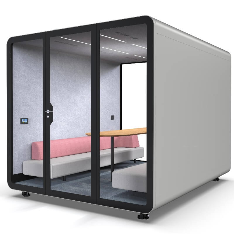 Office Phone Booth Smart Soundproof Office Pod  Pro-type Meeting Pods for 8-10 Persons Conference Room