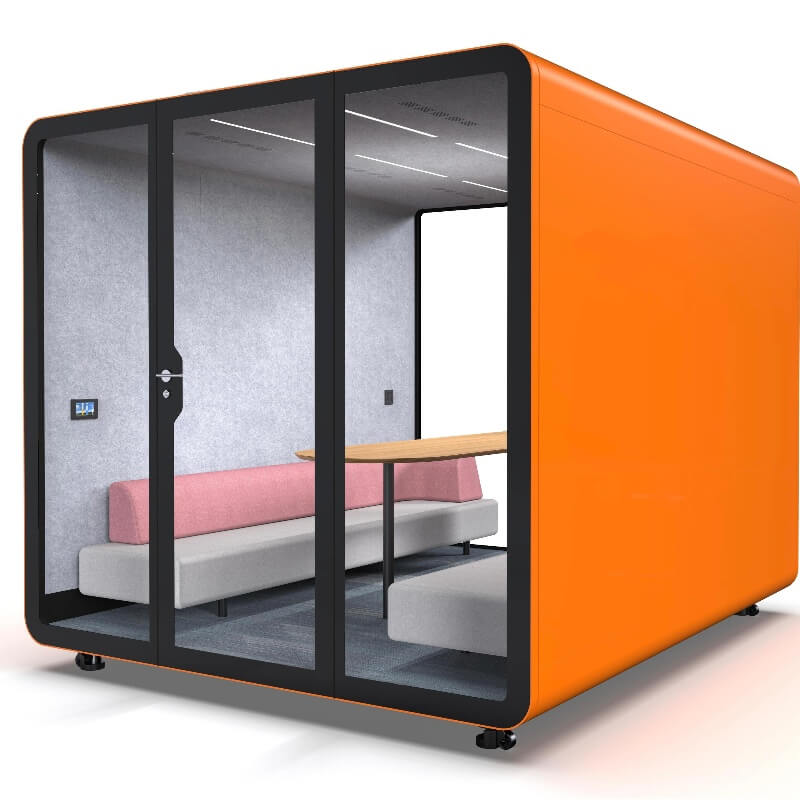 Office Phone Booth Smart Soundproof Office Pod  Pro-type Meeting Pods for 8-10 Persons Conference Room