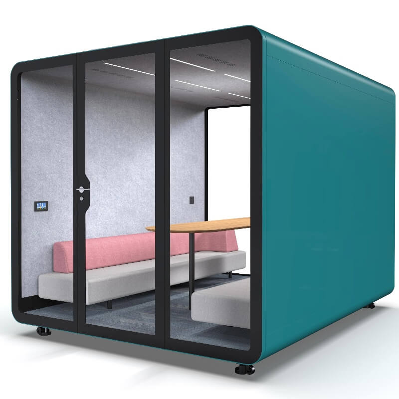 Office Phone Booth Smart Soundproof Office Pod  Pro-type Meeting Pods for 8-10 Persons Conference Room