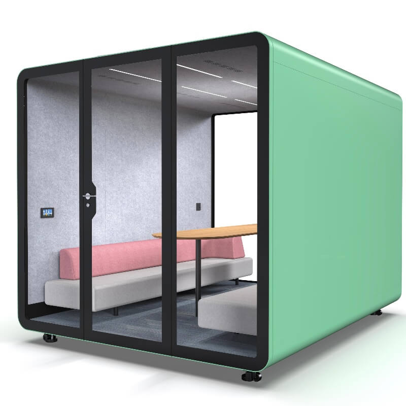 Office Phone Booth Smart Soundproof Office Pod  Pro-type Meeting Pods for 8-10 Persons Conference Room