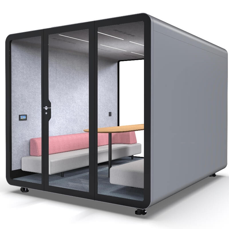 Office Phone Booth Smart Soundproof Office Pod  Pro-type Meeting Pods for 8-10 Persons Conference Room