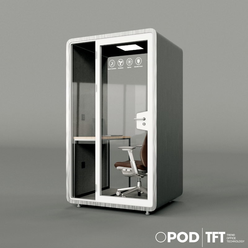 TFT Office Phone Booth,Economical 1-2 Person Use Bigger Size Work Pod With Desk