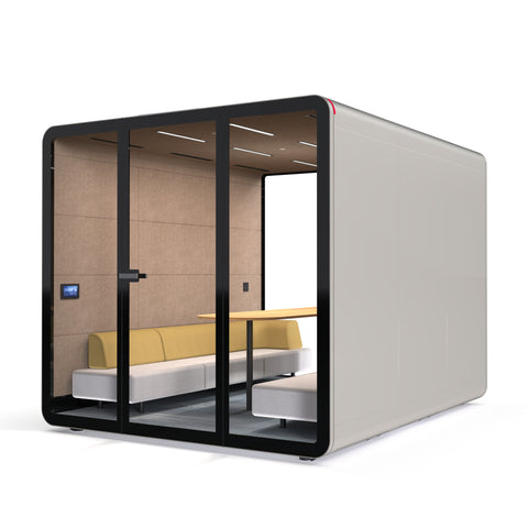 Grey TFT Smart™ Six-person Acoustics Office Meeting Pod TB-ML Right Side View