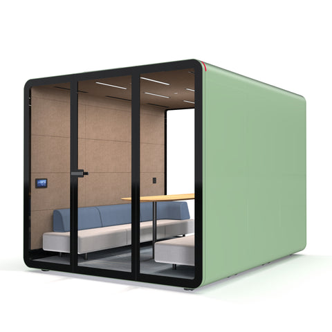 Green TFT Smart™ Six-person Acoustics Office Meeting Pod TB-ML Right Side View