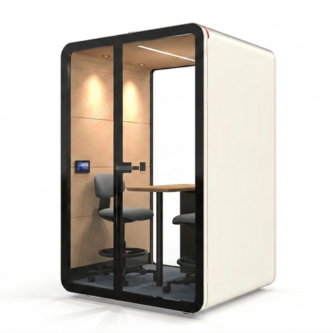 TFT-D Smart™ Two-person Acoustic Office Meeting Pod With Two Adjustable Chair