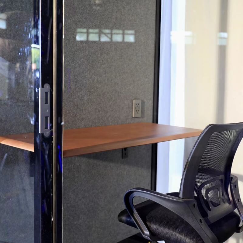 TFT Office Phone Booth, Pro Type 1 Person Bigger Size Zoom Meeting Booth With Standing Desk