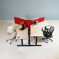 Triple Motorized Corner Sit Stand Desk L Shaped Standing D - TFT Office Trend