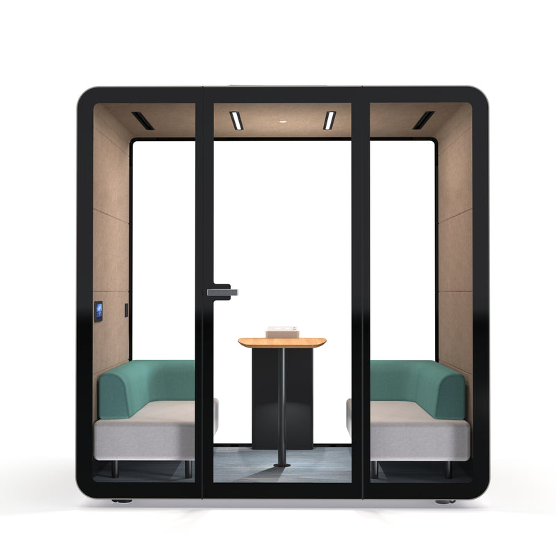 White TFT Smart™ Two-person Compact Meeting Pod right view