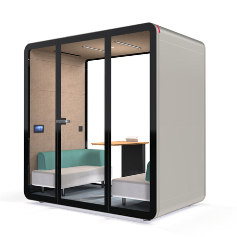 Grey TFT Smart™ Two-person Compact Meeting Pod right view