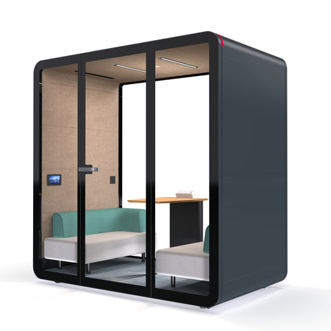 Grey TFT Smart™ Two-person Compact Meeting Pod right view
