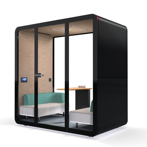 Black TFT Smart™ Two-person Compact Meeting Pod right view