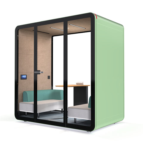Green TFT Smart™ Two-person Compact Meeting Pod right view