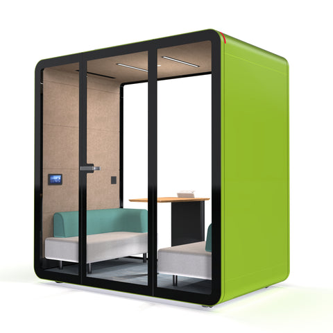 Green TFT Smart™ Two-person Compact Meeting Pod right view