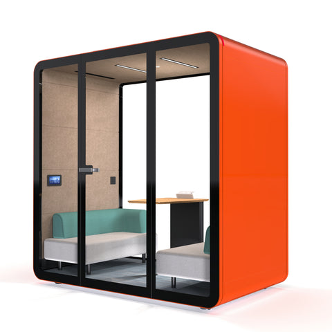 Red TFT Smart™ Two-person Compact Meeting Pod right view