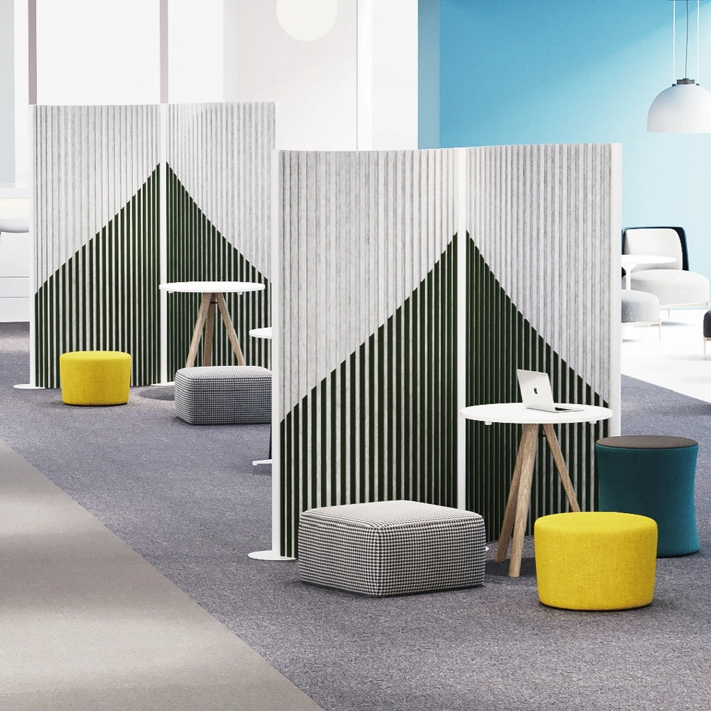 Movable Flexible PET Acoustic Dividers Modular Office Floor Partitions