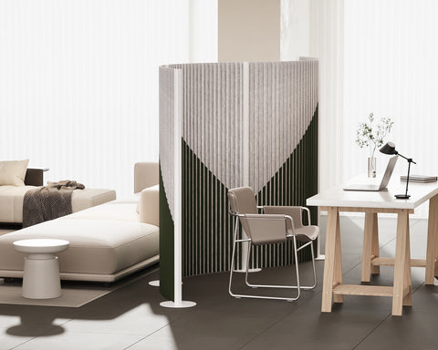 Movable Flexible PET Acoustic Dividers Modular Office Floor Partitions