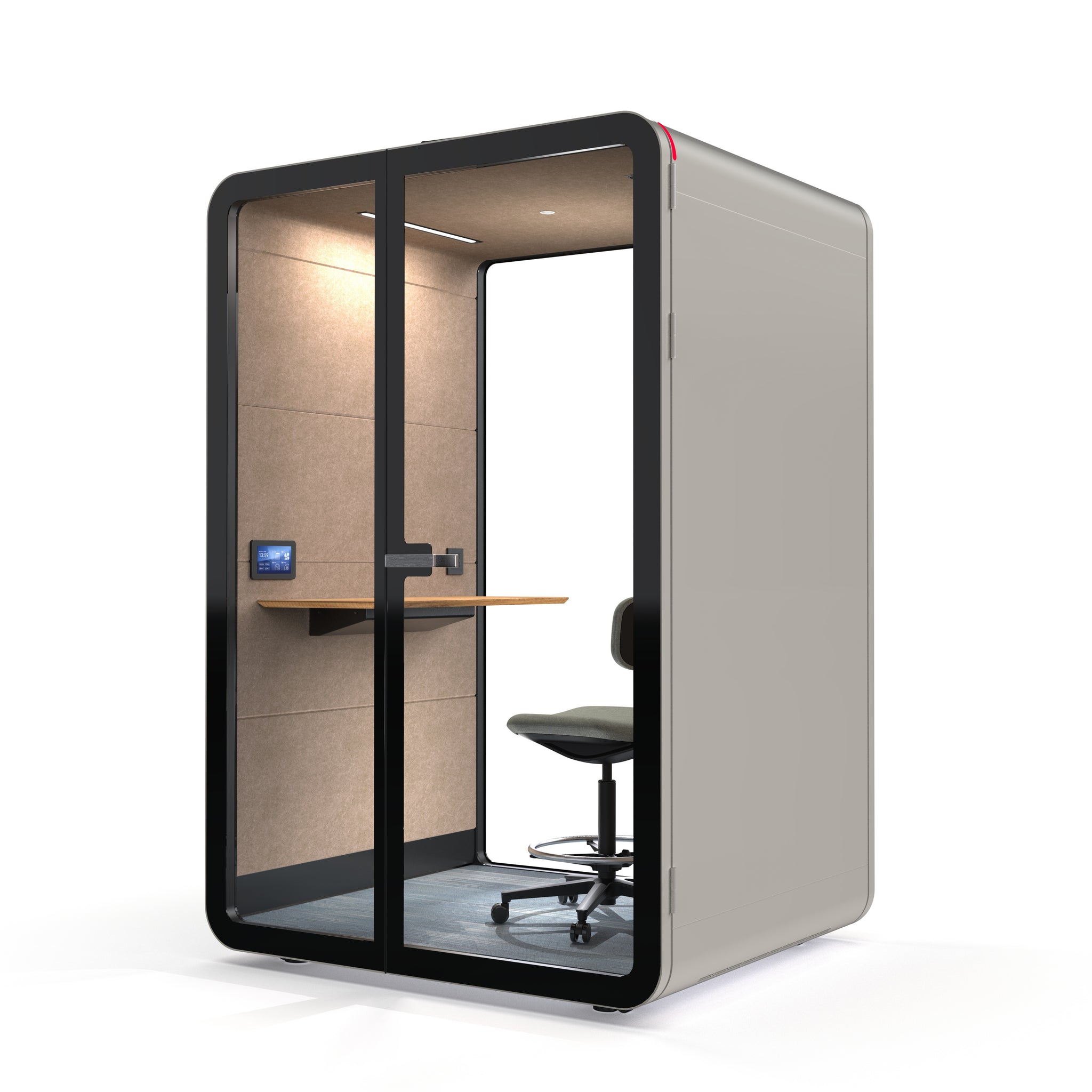 Grey TFT Smart One-person Pro-Type Phone Booth Right Side View