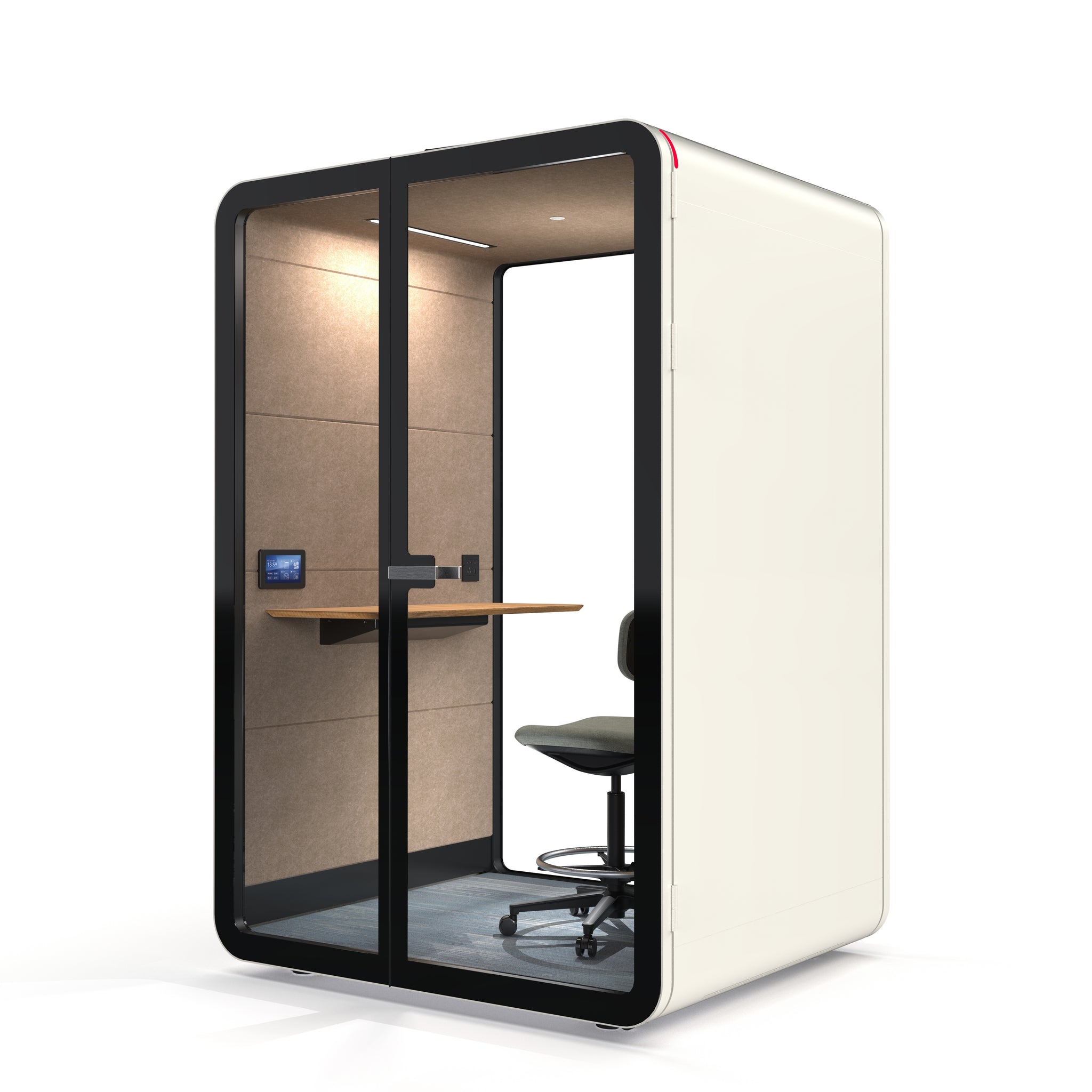 White TFT Smart One-person Pro-Type Phone Booth Right Side View