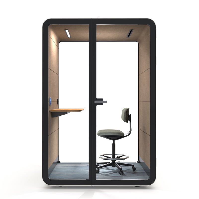 White TFT Smart One-person Pro-Type Phone Booth Right Side View