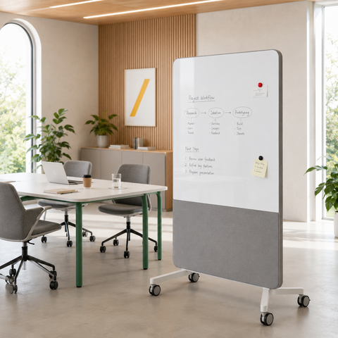 Office Standing White Board Partition