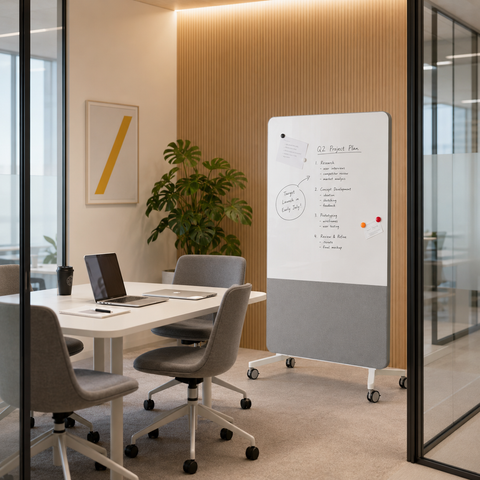 Office Standing White Board Partition