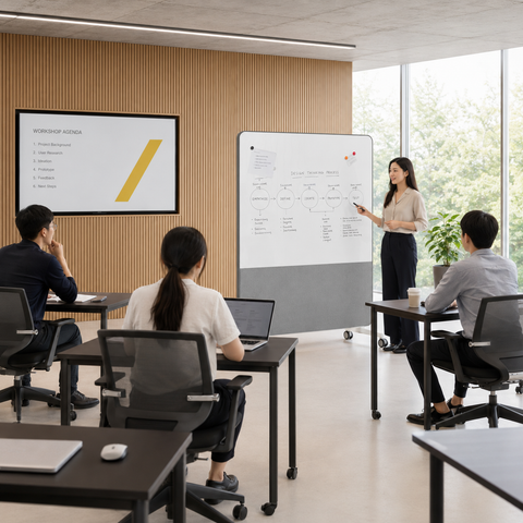 Office Standing White Board Partition