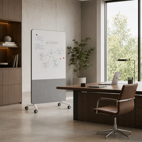 Office Standing White Board Partition