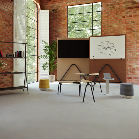 Acoustic board on wheels Acoustic Dividers Modular Office Floor Partitions