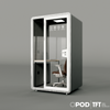 TFT Office Phone Booth,Economical 1-2 Person Use Bigger Size Work Pod With Desk