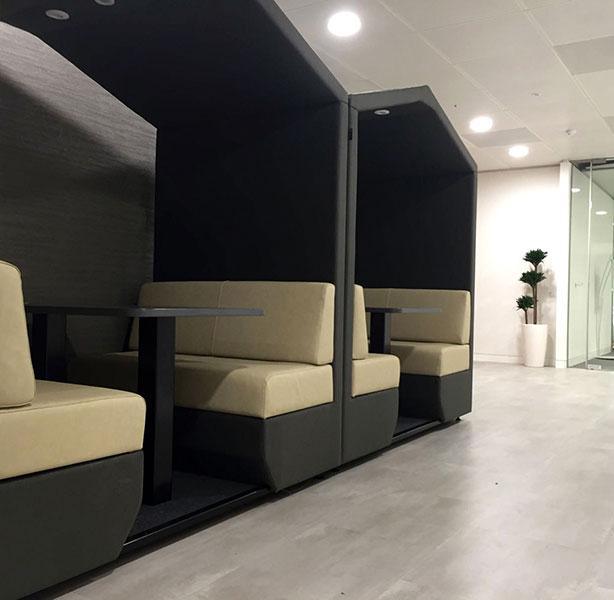 Open and Closed Office Meeting Pods